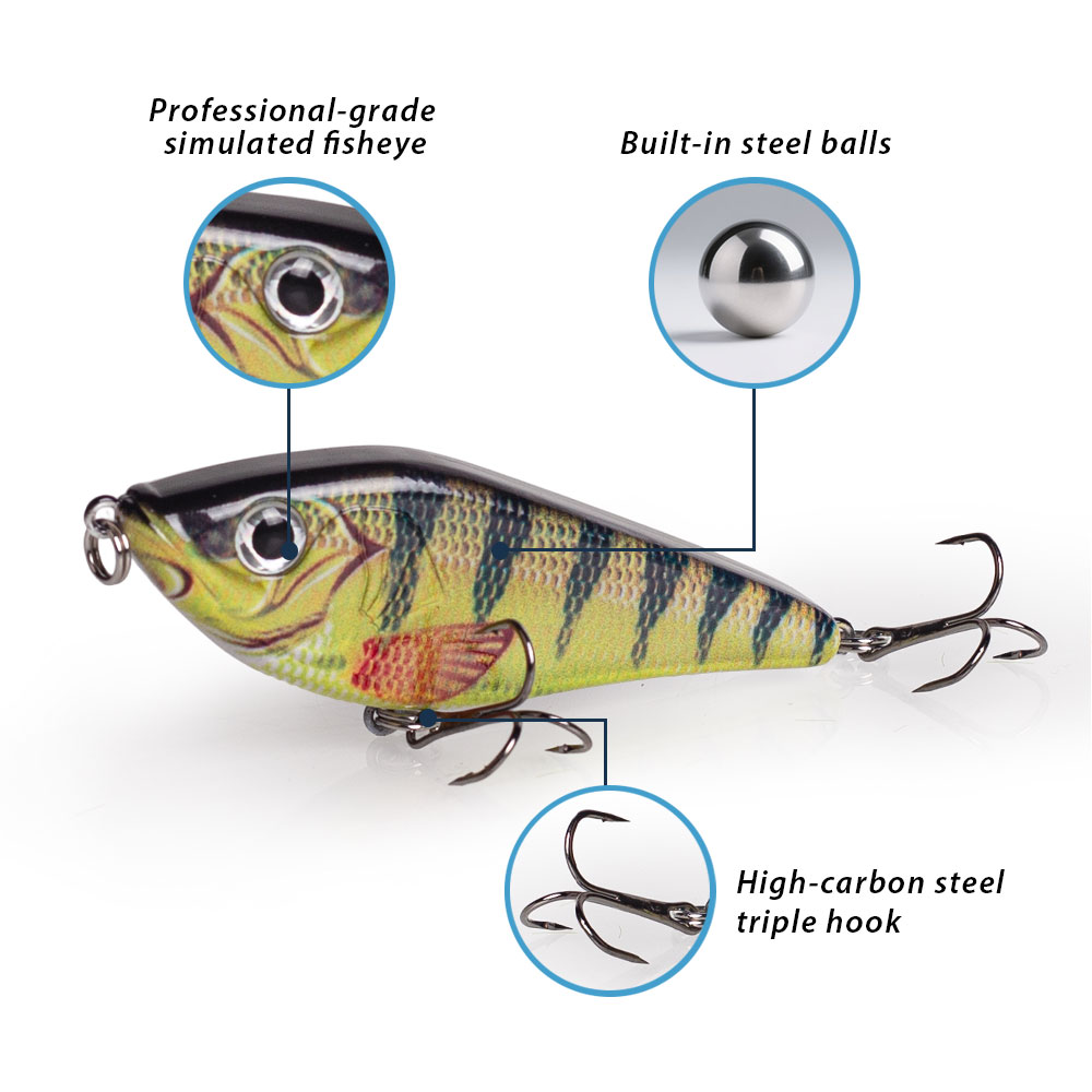 80mm/15.5g Muskies Jerkbait Pi - Fishing Lure Jerkbait review and price