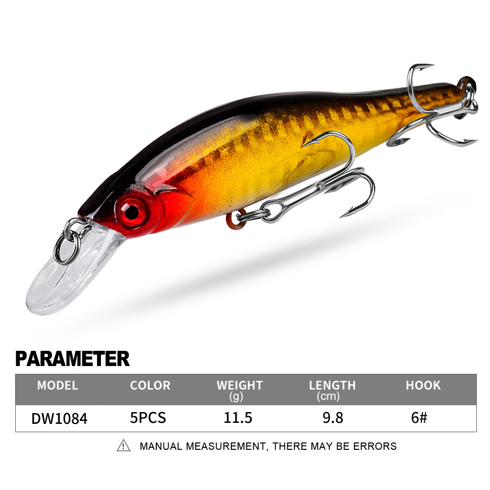 5 Colors Squid Sea Minnow Fish - Fishing Lure Jerkbait review and price