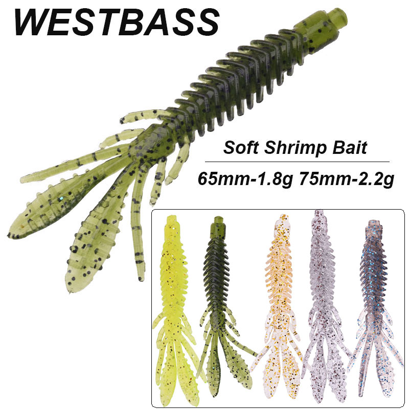 WESTBASS 5PCS Soft Larva Baits - Fishing Lure Swimbait review and price