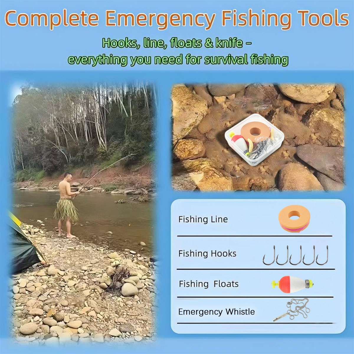 Portable Emergency Fishing Gea - Fishing Lure Kit review and price