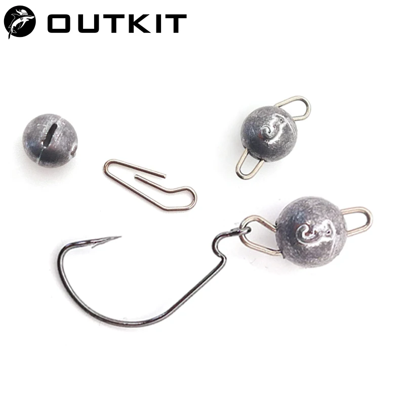 OUTKIT 10pcs/lot Lead Head Sin - Fishing Lure Accessories review and price